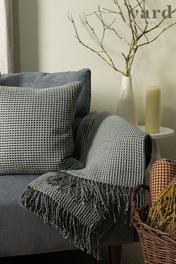 furn. Grey Rowan Waffle Throw (126911) | £32