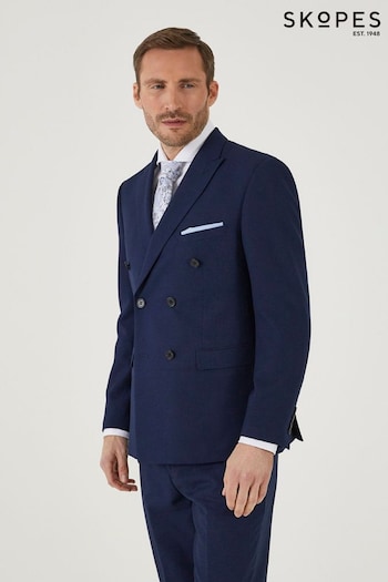 Skopes Harcourt Navy Blue Double Breasted Suit Jacket (126931) | £110