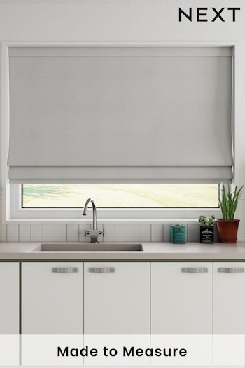 Silver Cotton Made To Measure Roman Blind (126989) | £52