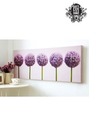 Purple Row Of Alliums Wall Art (127021) | £38