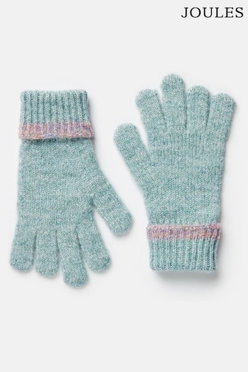 Joules Beatrice Blue Knitted Gloves (127371) | £12.95