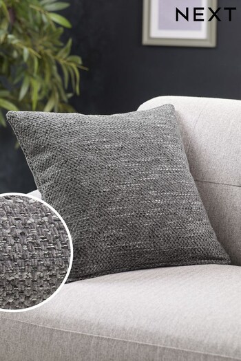 Charcoal Grey Ashton Chenille Square Cushion (127853) | £16