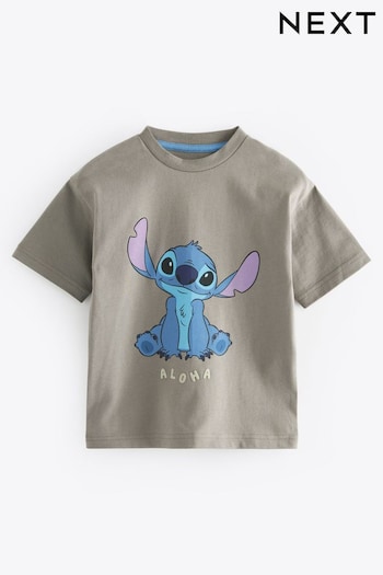 Grey Lilo & Stitch Short Sleeve T-Shirt (3mths-7yrs) (127930) | £9 - £11