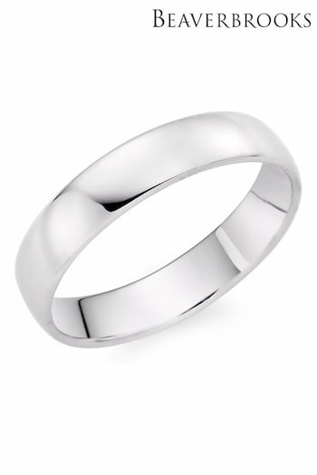 Beaverbrooks Silver Tone Platinum Wedding Ring (127984) | £995