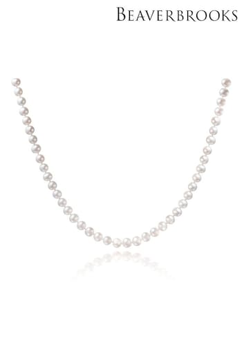 9ct White Gold Freshwater Cultured Pearl Necklace (128005) | £225