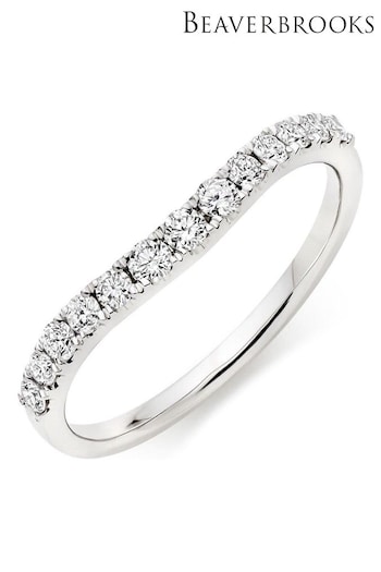 Beaverbrooks White Gold Tone 18ct Diamond Half Eternity Wedding Ring (128006) | £1,200