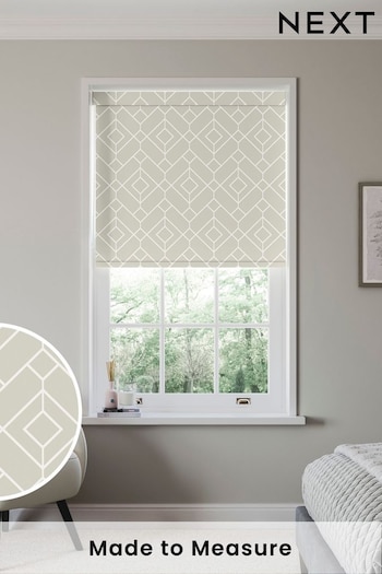 Natural Lattice Geo Made to Measure Roller Blind (128055) | £57