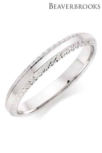 Beaverbrooks 18ct White Silver Sparkle Cut Ladies Ring (128130) | £750