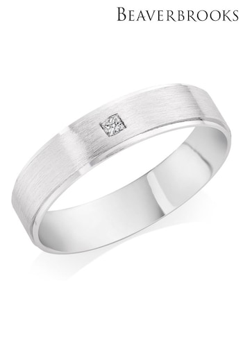 Beaverbrooks Platinum Diamond Men’s Wedding Ring (128150) | £1,750