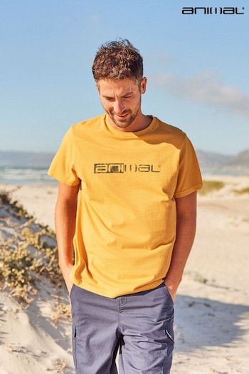 Animal Mens Yellow Jacob Organic T-Shirt (128596) | £25