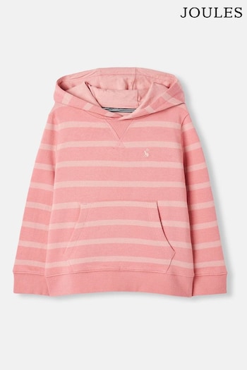 Joules Burlton Pink Striped Hoodie (128917) | £26.95 - £32.95