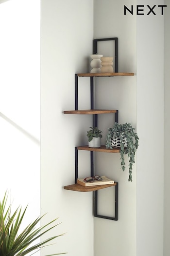 Wood Bronx Corner 4 Tier Shelves (129161) | £50