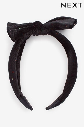 Black Statement Bow Headband (129299) | £8