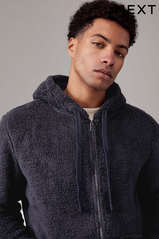 Mens zip through fleece sale