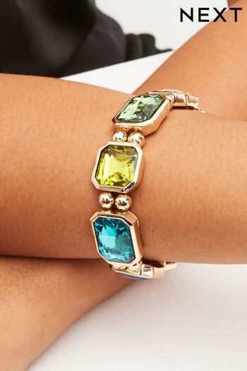 Rainbow Sparkle Stretch Statement Bracelet (129516) | £15