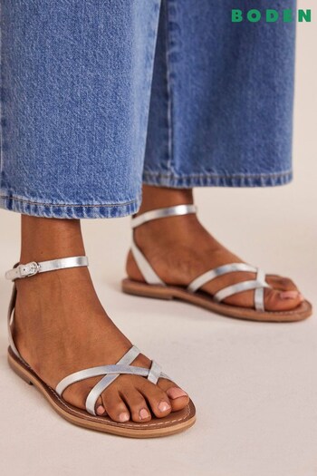 Boden Silver Easy Flat Sandals (129613) | £75