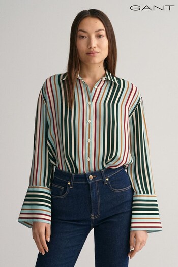 GANT Green Relaxed Multi Striped Shirt (129661) | £125