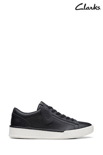 Clarks Black Leather Craft Cup Walk Trainers (12J976) | £90