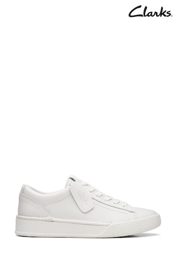 Clarks White Leather Craft Cup Walk Trainers (12Q359) | £90