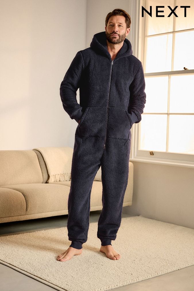 Men s All In One Onesie Pyjamas Nightwear Next