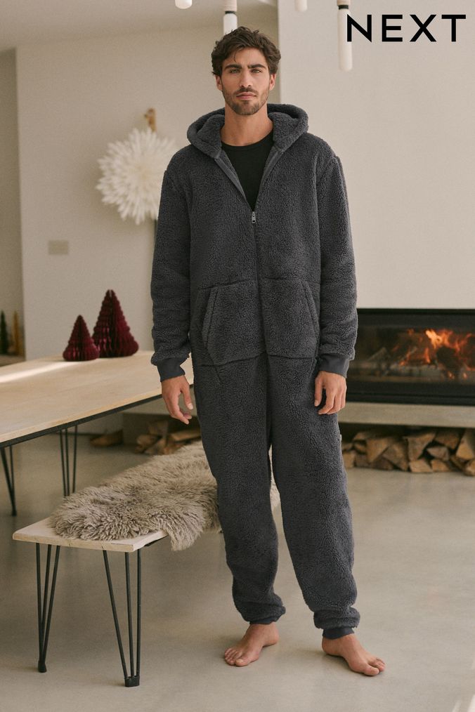 Men s All In One Onesie Pyjamas Nightwear Next