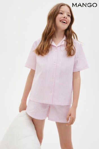 Mango Pink Striped Short Pyjamas (130666) | £26