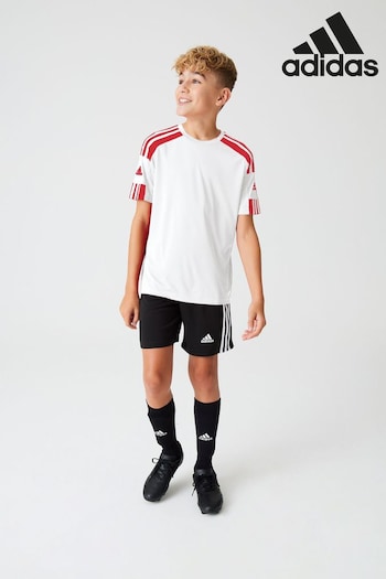 adidas White/Blue/Red Squadra 21 Junior T-Shirt (130808) | £13