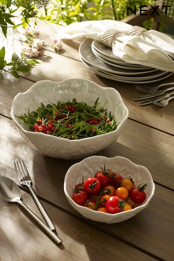 White Cabbage Serveware Set of 2 Bowls (131052) | £22