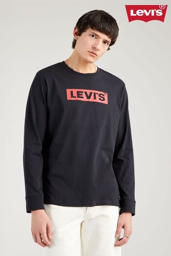 Levi's® Black Long Sleeve Box Tab T-Shirt (131523) | £30