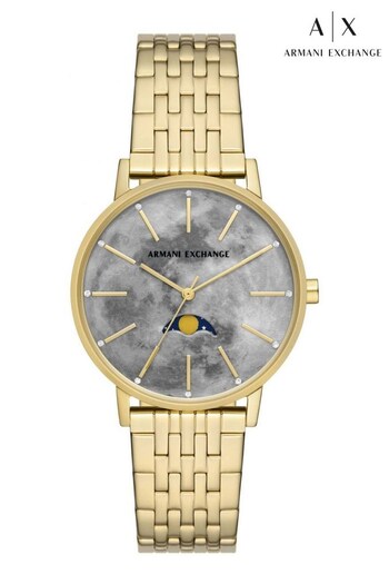 Armani Exchange Ladies Gold Toned Watch (132078) | £209