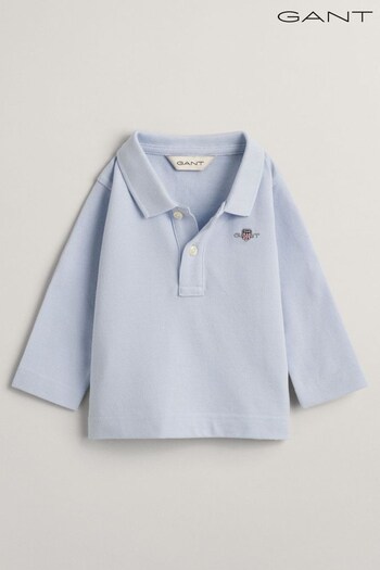 GANT Umbro Shield Logo Long Sleeve Polo Shirt (132179) | £25