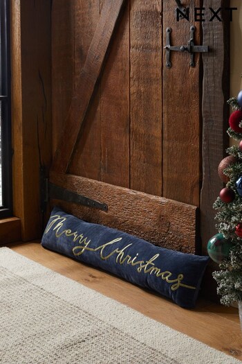 Navy Merry Christmas Draught Excluder (132266) | £18