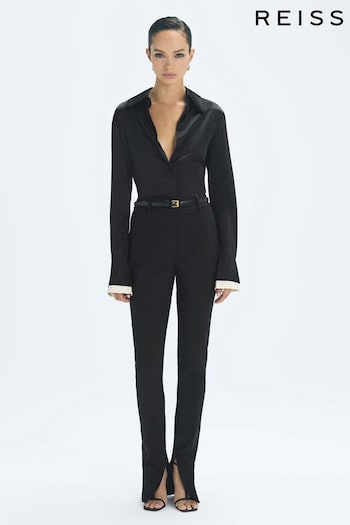 Reiss Black Jean Atelier Super Skinny Fit Trousers (132329) | £245