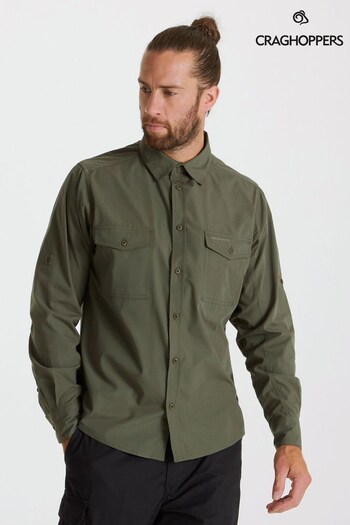 Craghoppers Green Kiwi Long Sleeve Shirt (132370) | £40