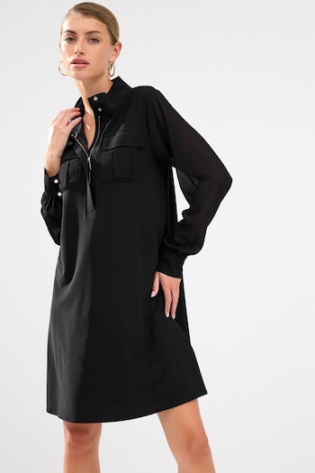 Black Utility Pocket Mini Dress per (132668) | £45