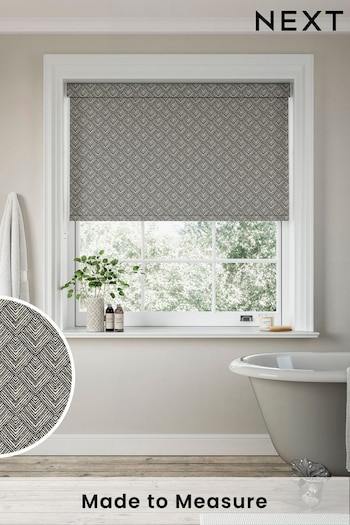 Black Drawn Geo Made to Measure Roller Blind (133381) | £57