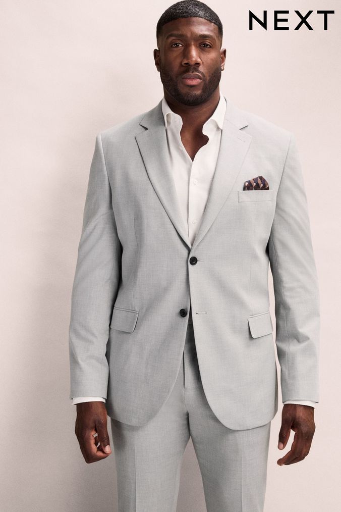 Men s Muscle Fit Suits Athletic Fit Suits Next UK