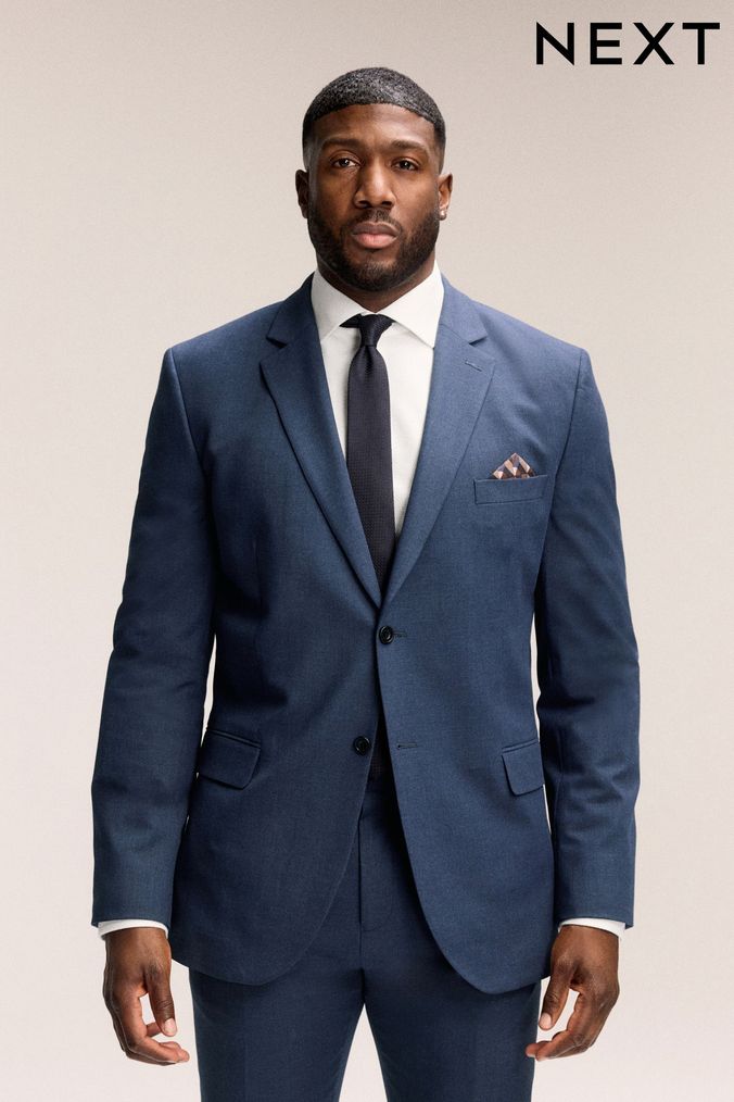 Men s Muscle Fit Suits Athletic Fit Suits Next UK