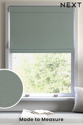 Sage Green Cotton Made To Measure Roman Blind (133860) | £52