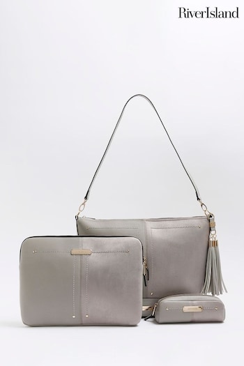 River Island Grey Shoulder Bag Bundle (133908) | £67