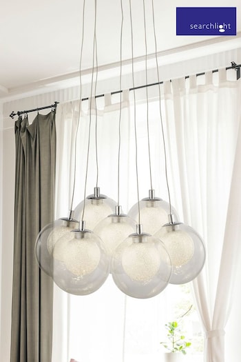 Searchlight Chrome Coriander LED 7Lt Pendant Ceiling Light (134766) | £180