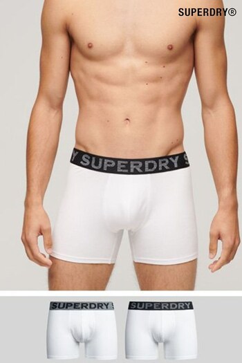 Superdry White Organic Cotton Boxer Triple Pack (134998) | £30