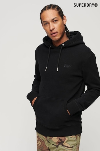 Superdry Black Essential Logo Hoodie (135119) | £55