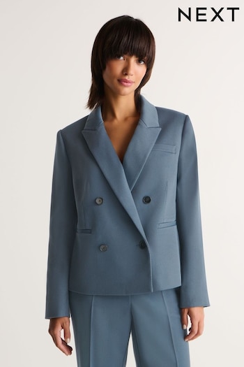 Blue Tailored Twill Double Breasted Blazer (135155) | £65