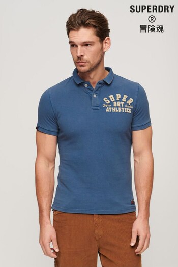 Superdry Blue Vintage Athletic Polo Shirt (135447) | £45