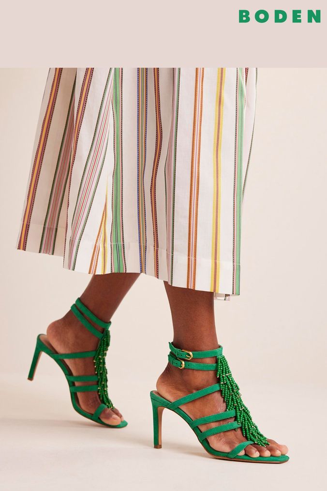Buy Women s Sandals Green Strappy Occasionwear Footwear Online