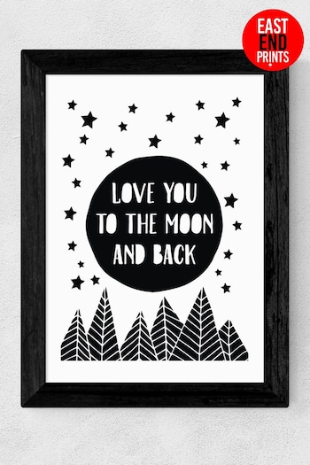 East End Prints Black To The Moon Print (136000) | £47 - £132