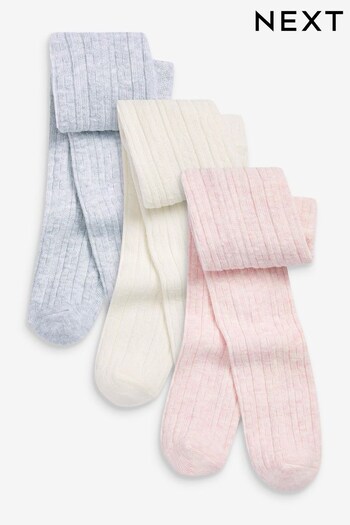 Pink/Grey 3 Pack Baby Tights (0mths-2yrs) (136510) | £10