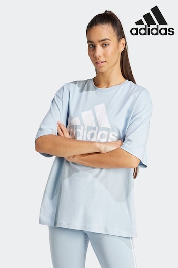 adidas Blue Boyfriend Sportswear Essentials Big Logo T-Shirt (137455) | £23