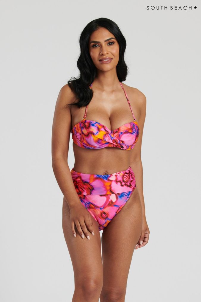 Buy Women s Bikinis Pink South Beach Swimwear Online Next UK